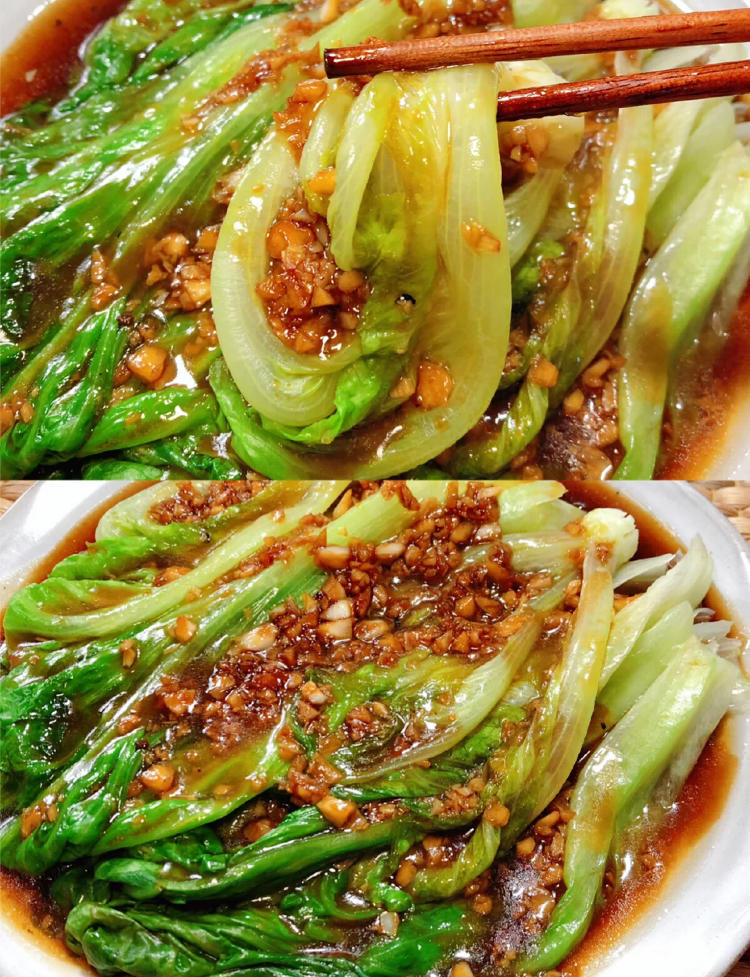 爽脆可口的耗油生菜，2分钟搞定，快手美味