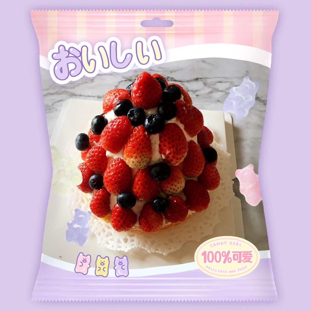 圣诞节草莓蛋糕塔