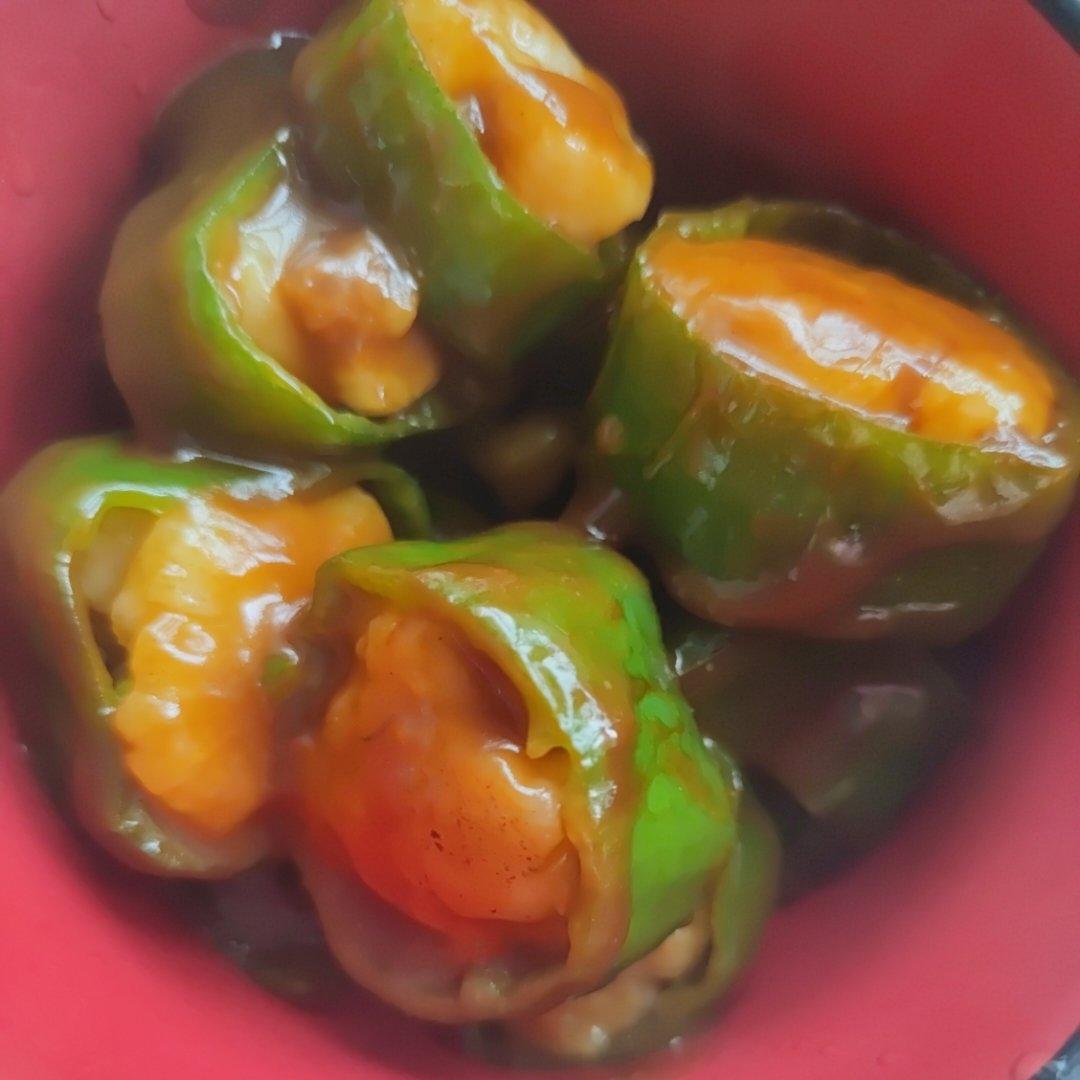 青椒酿虾滑