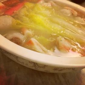 白菜粉丝鱼丸汤
