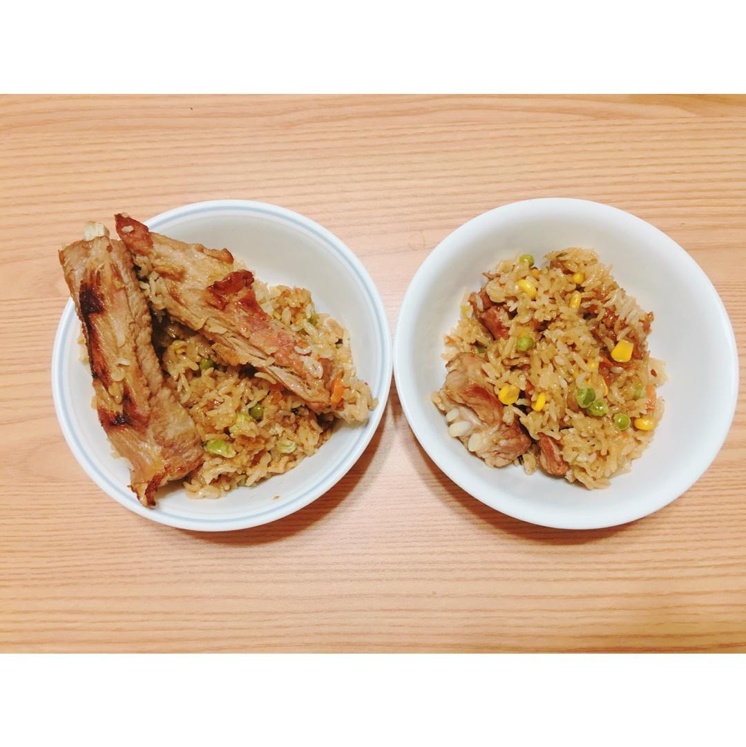 喷香排骨焖饭（爆好吃）