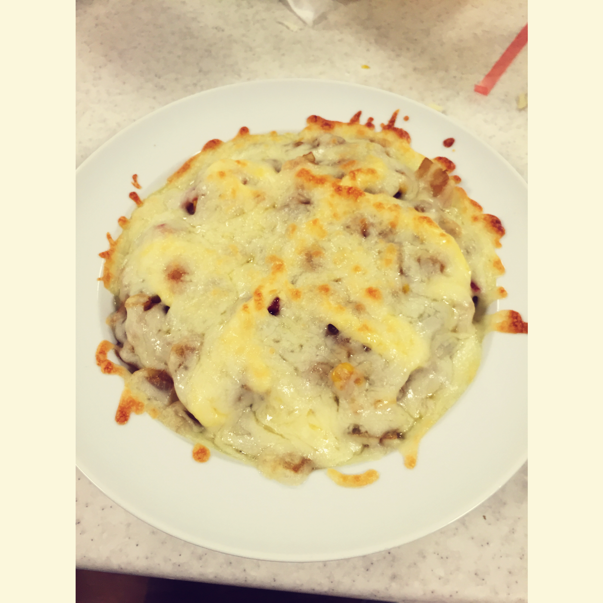 鲜虾培根芝士焗饭
