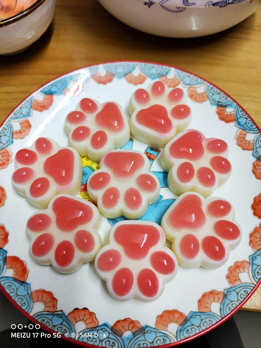 迷你可爱猫爪布丁