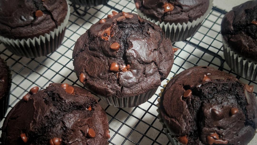 【新年在家轻易做最后一波】 蘑菇头巧克力玛芬