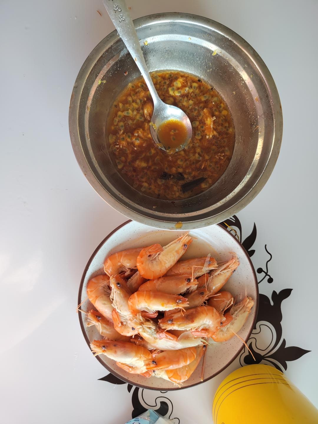 百香果柠檬虾