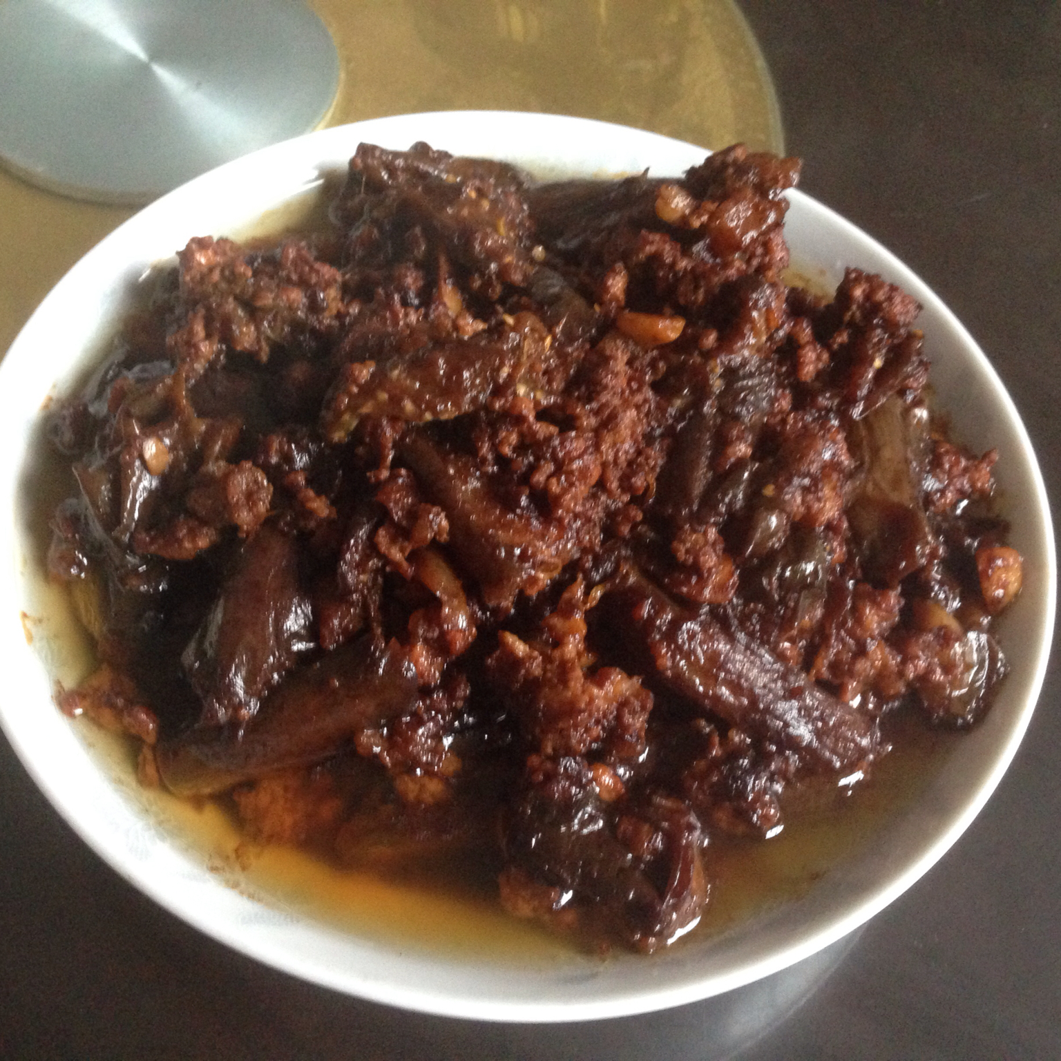 红烧肉末茄子