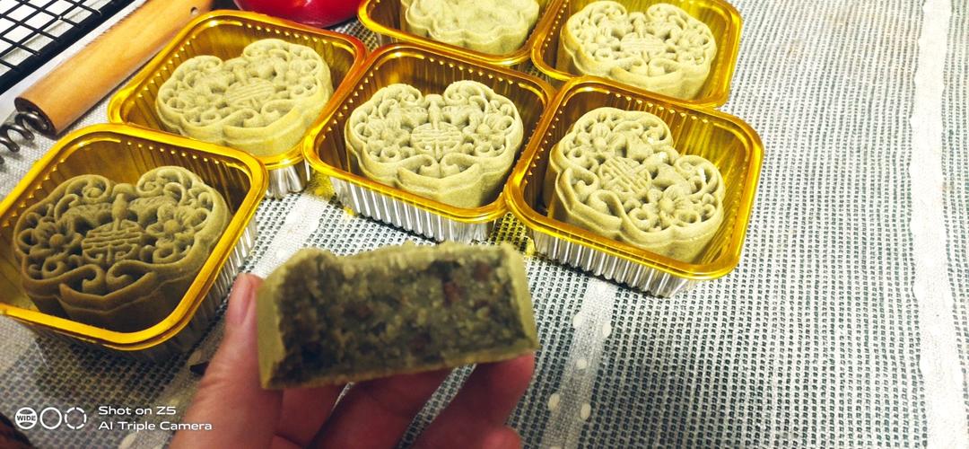 君之版抹茶红豆月饼（无转化糖浆）