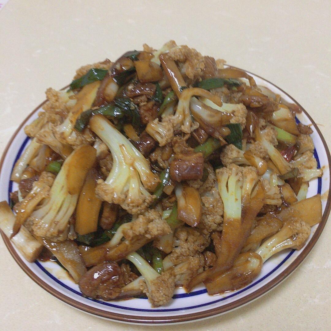 不加水的野菜花回锅肉的做法步骤图 黑方是只小暹罗 下厨房