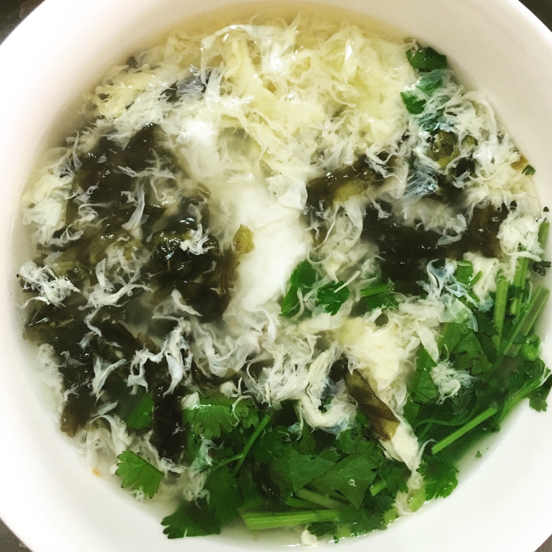 amanda的厨房日做的紫菜蛋花汤