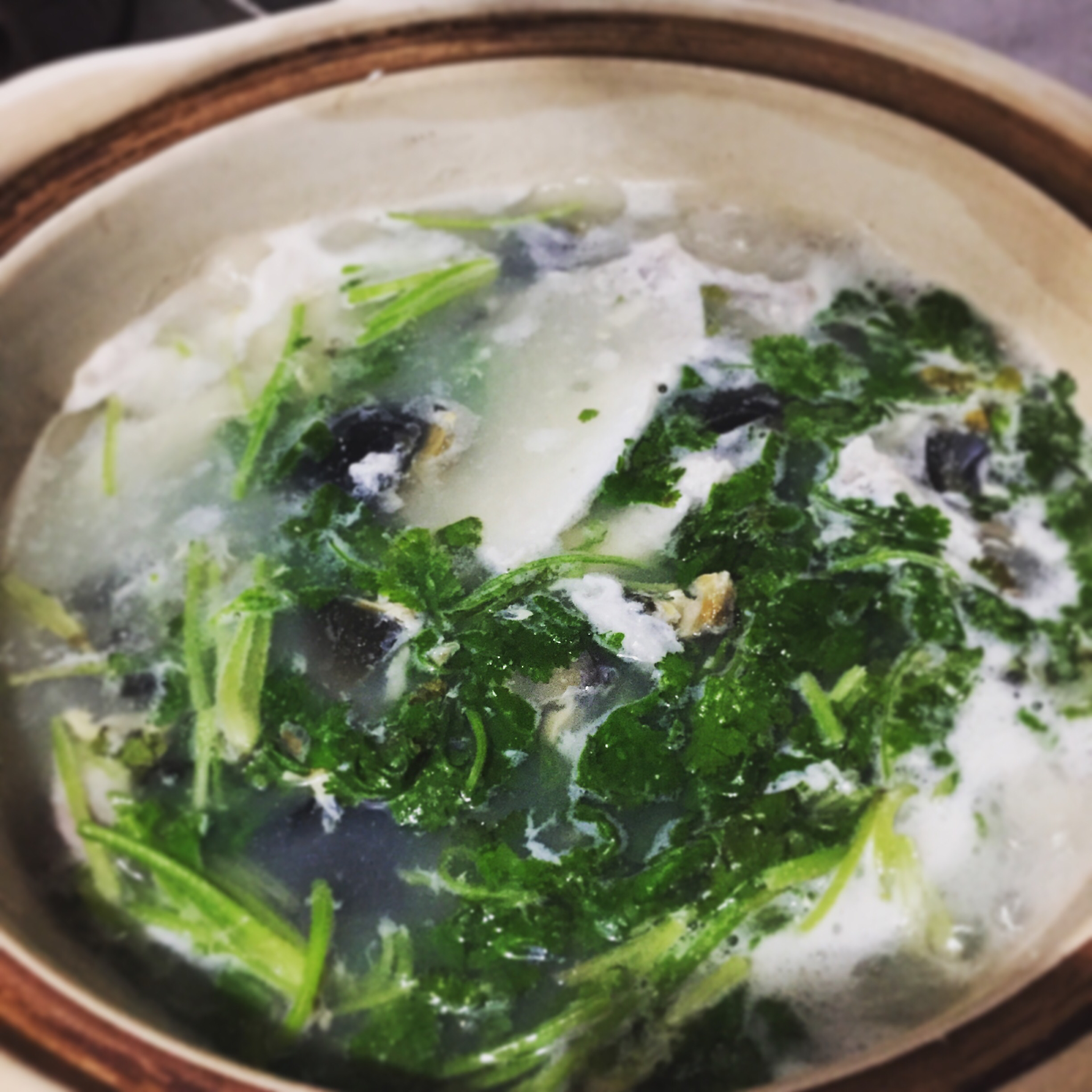 皮蛋鱼片汤