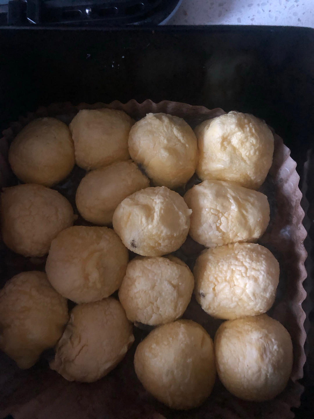 空气炸锅炸汤圆，少油，且不用刷锅刷碗