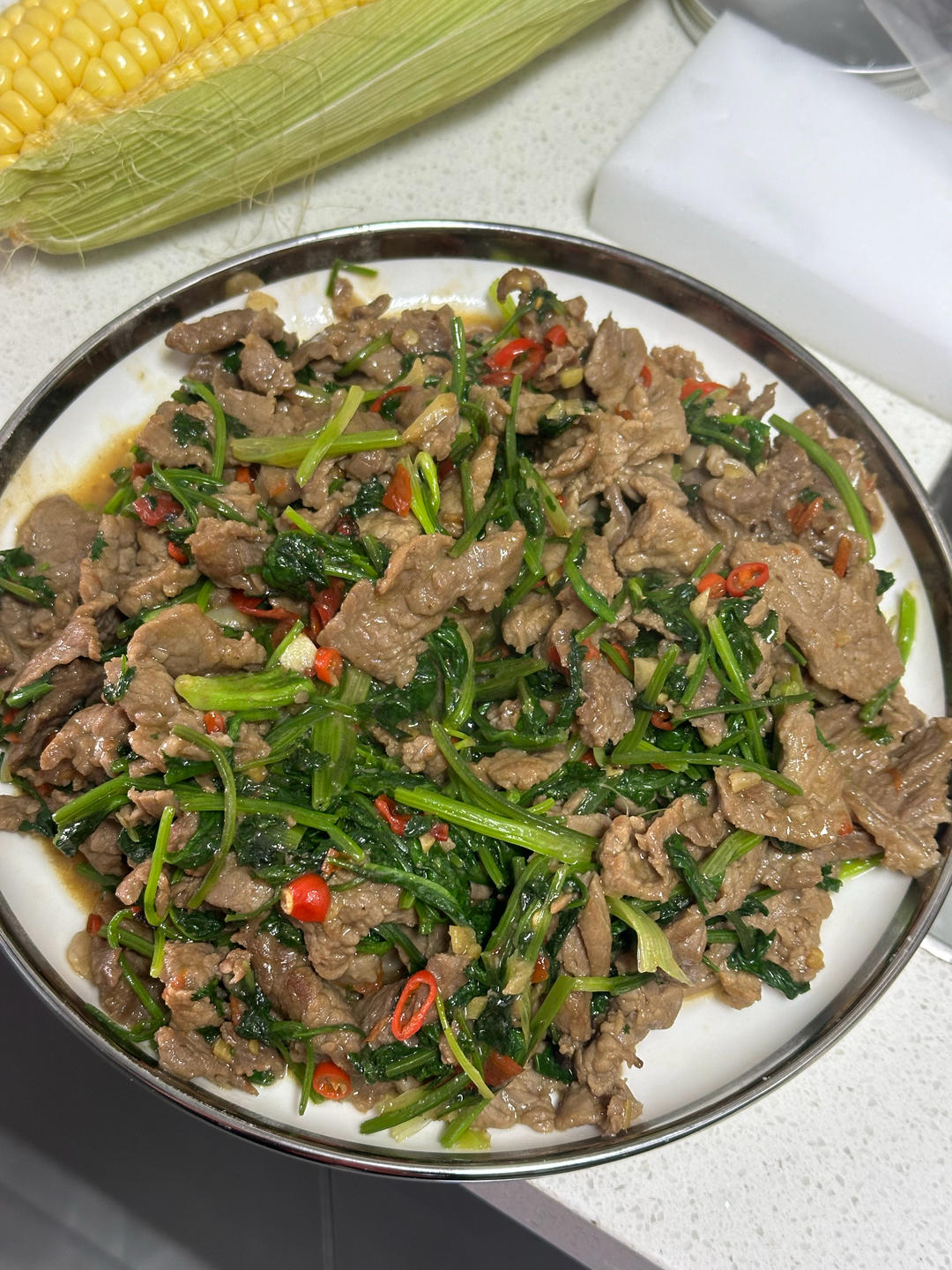 超级下饭的【香菜牛肉】狂炫三碗饭！！！