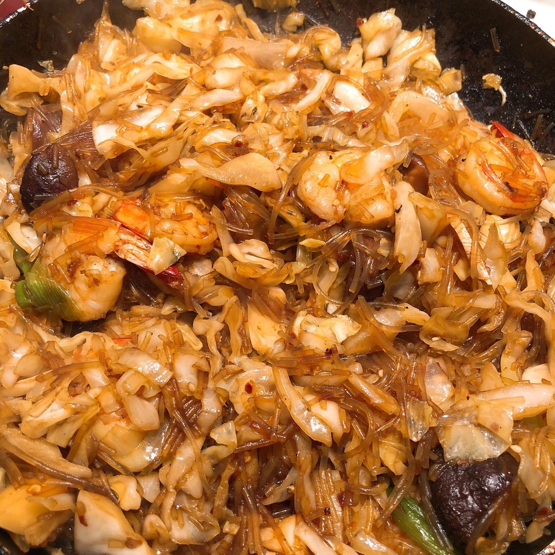 卷心菜炒粉丝 Glass noodles with Cabbage