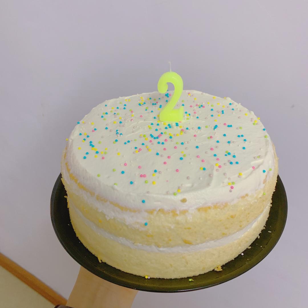 超好记八寸戚风蛋糕（后蛋法）