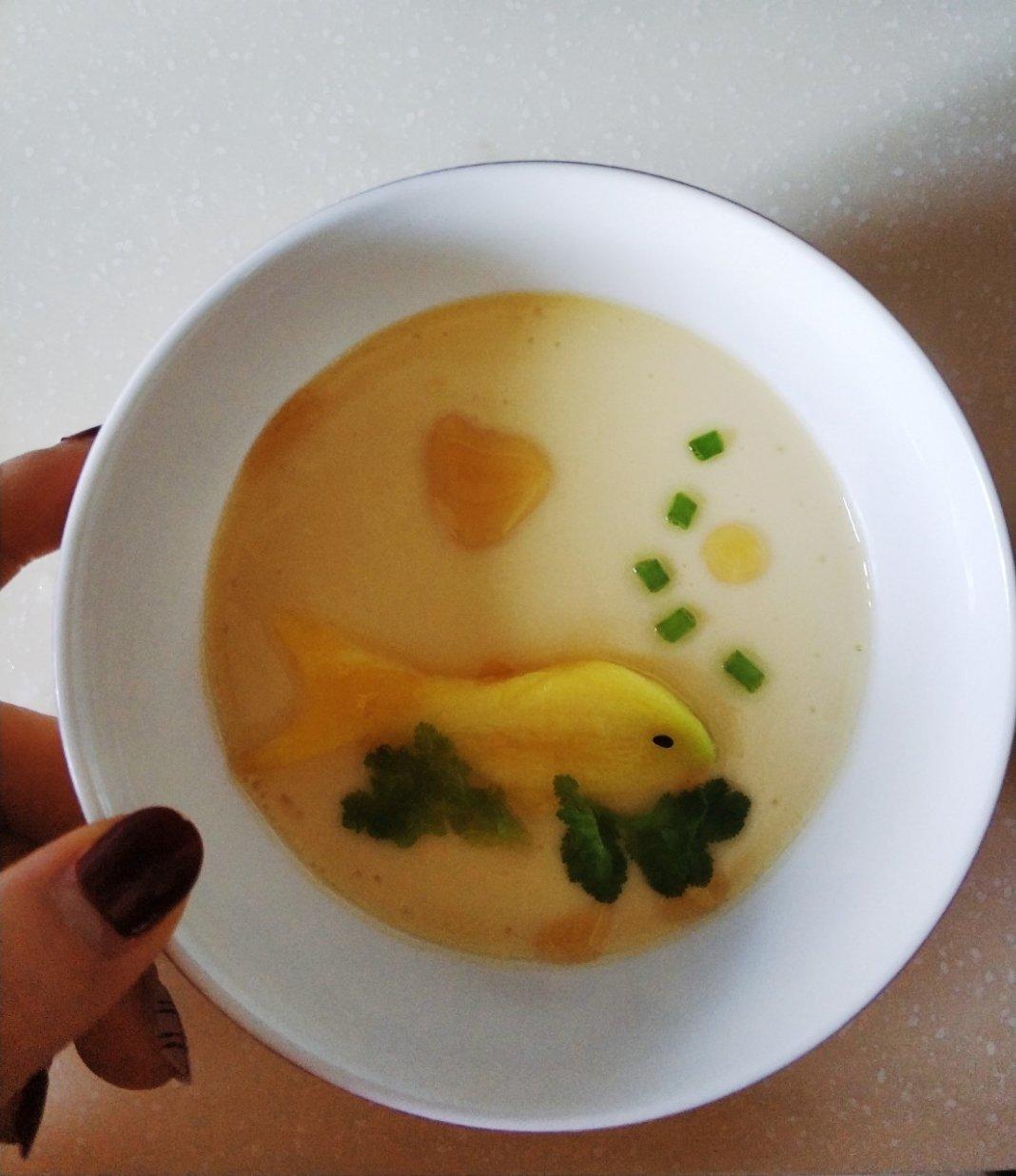 有着豆腐口感的蒸水蛋「年年有鱼」
