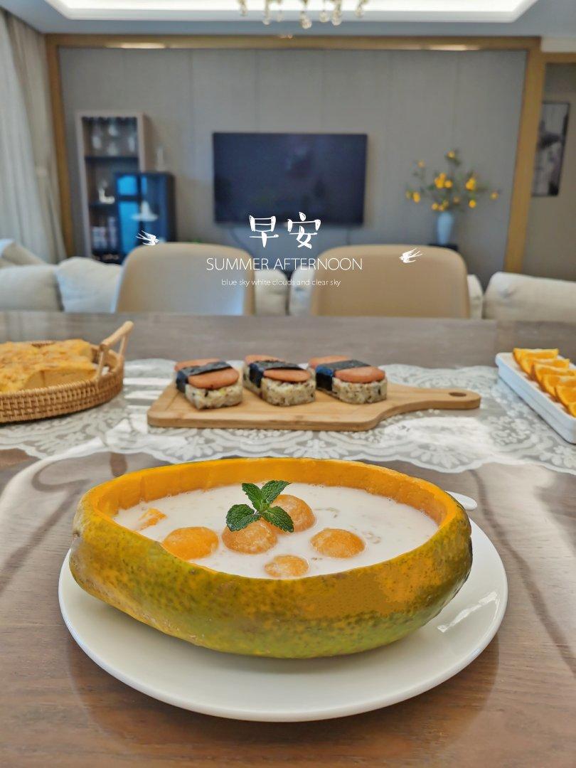 木瓜牛奶炖燕窝