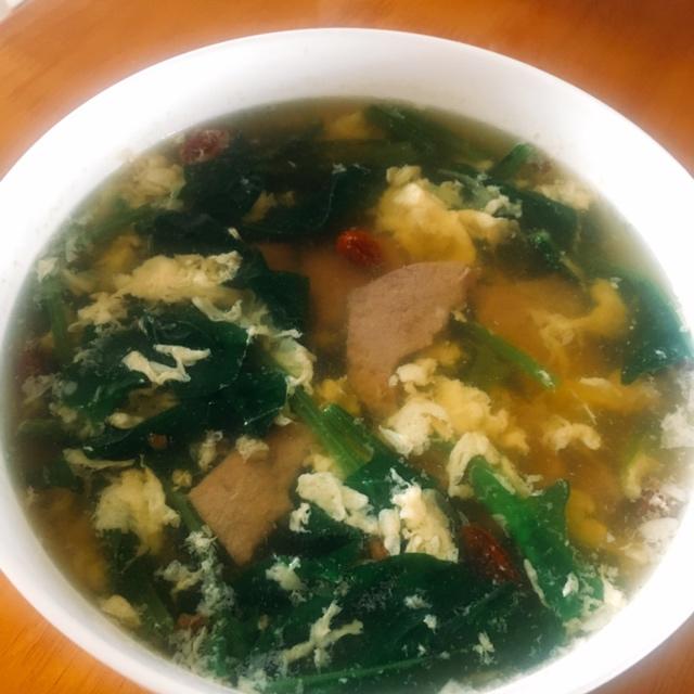 营养汤---菠菜猪肝汤