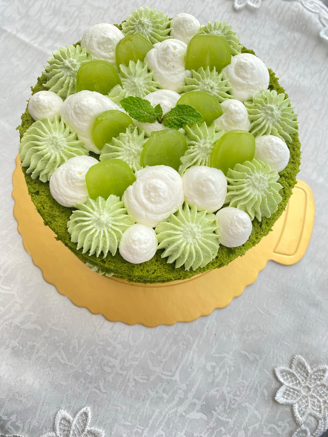抹茶奶油蛋糕—做法简单颜值超高