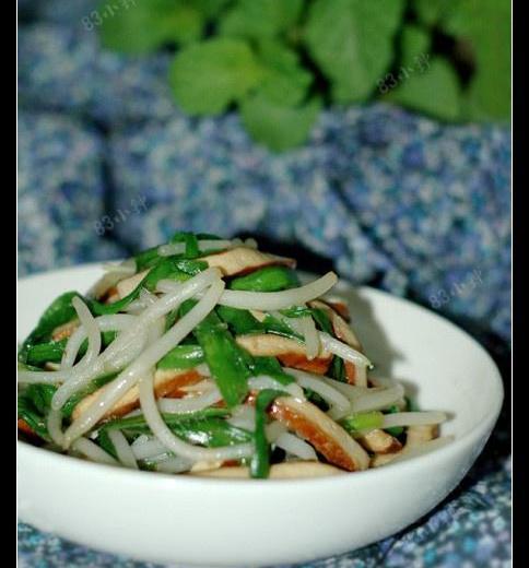 银芽韭菜炒香干的做法