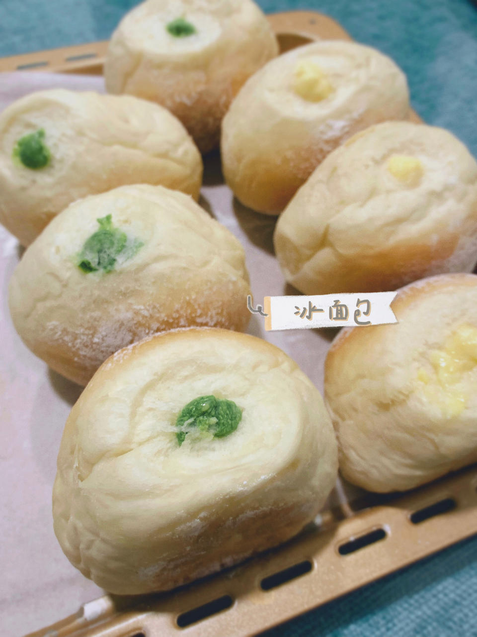 夏日清爽乳酪冰面包🌸豆乳/抹茶/奥奥🍃烤箱