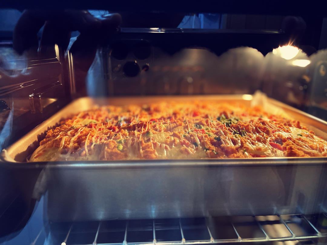 火腿香葱肉松蛋糕