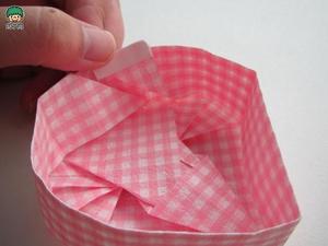 心形三明治纸盒折法的做法 步骤46