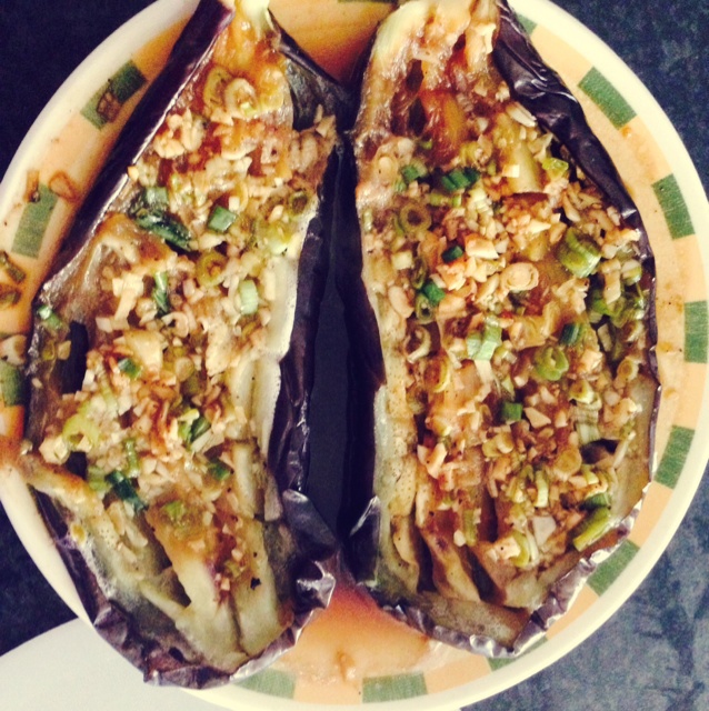 烤箱菜走起--蒜蓉烤茄子