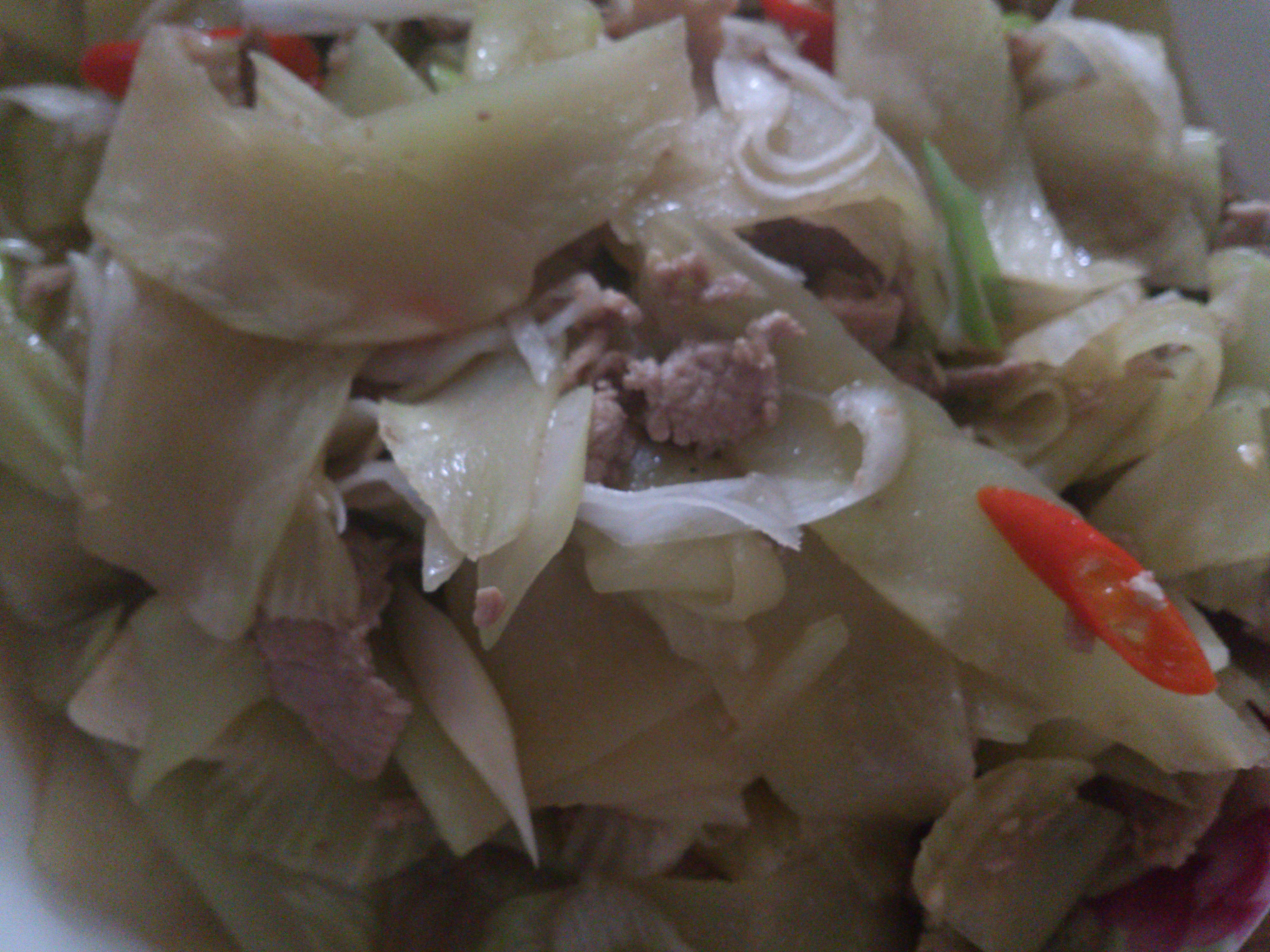 莴笋炒肉片