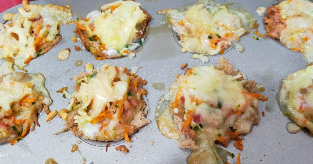 【健身厨男】杂蔬鸡蛋吐司杯