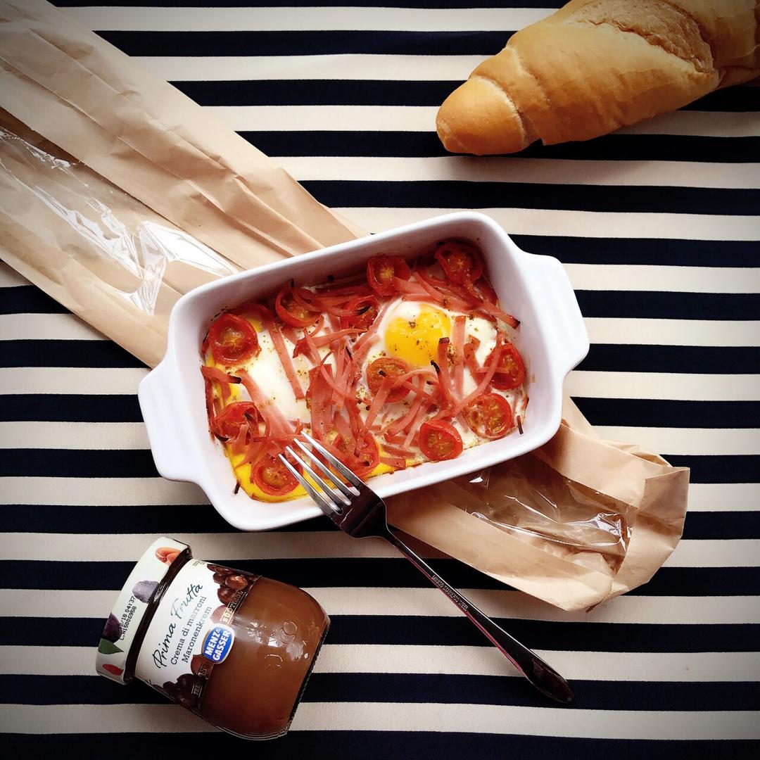 番茄芝士焗蛋（烤箱版）