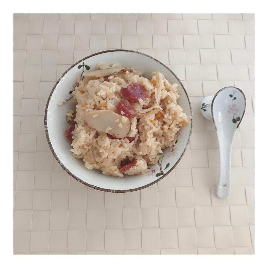 松茸腊肠焖饭