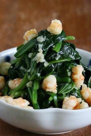 虾仁烧菠菜