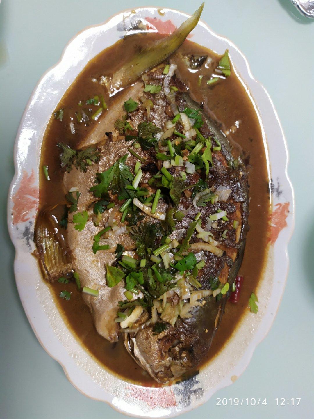 家常红烧鲳鱼