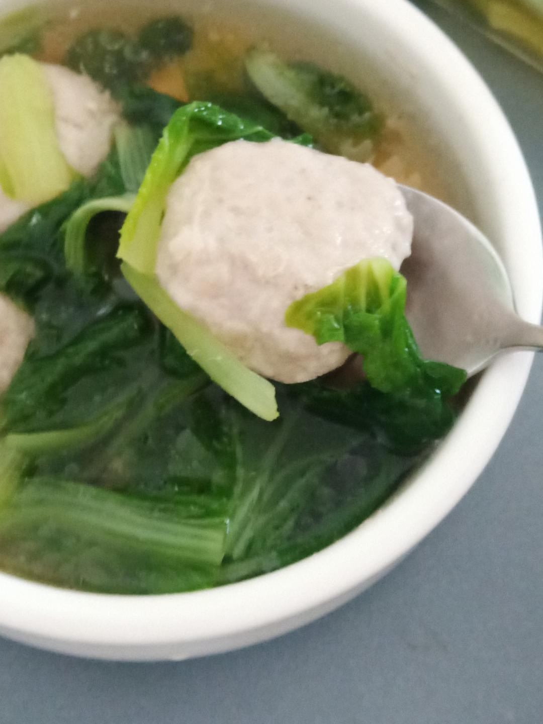 💯清蒸‼️马蹄肉丸汤