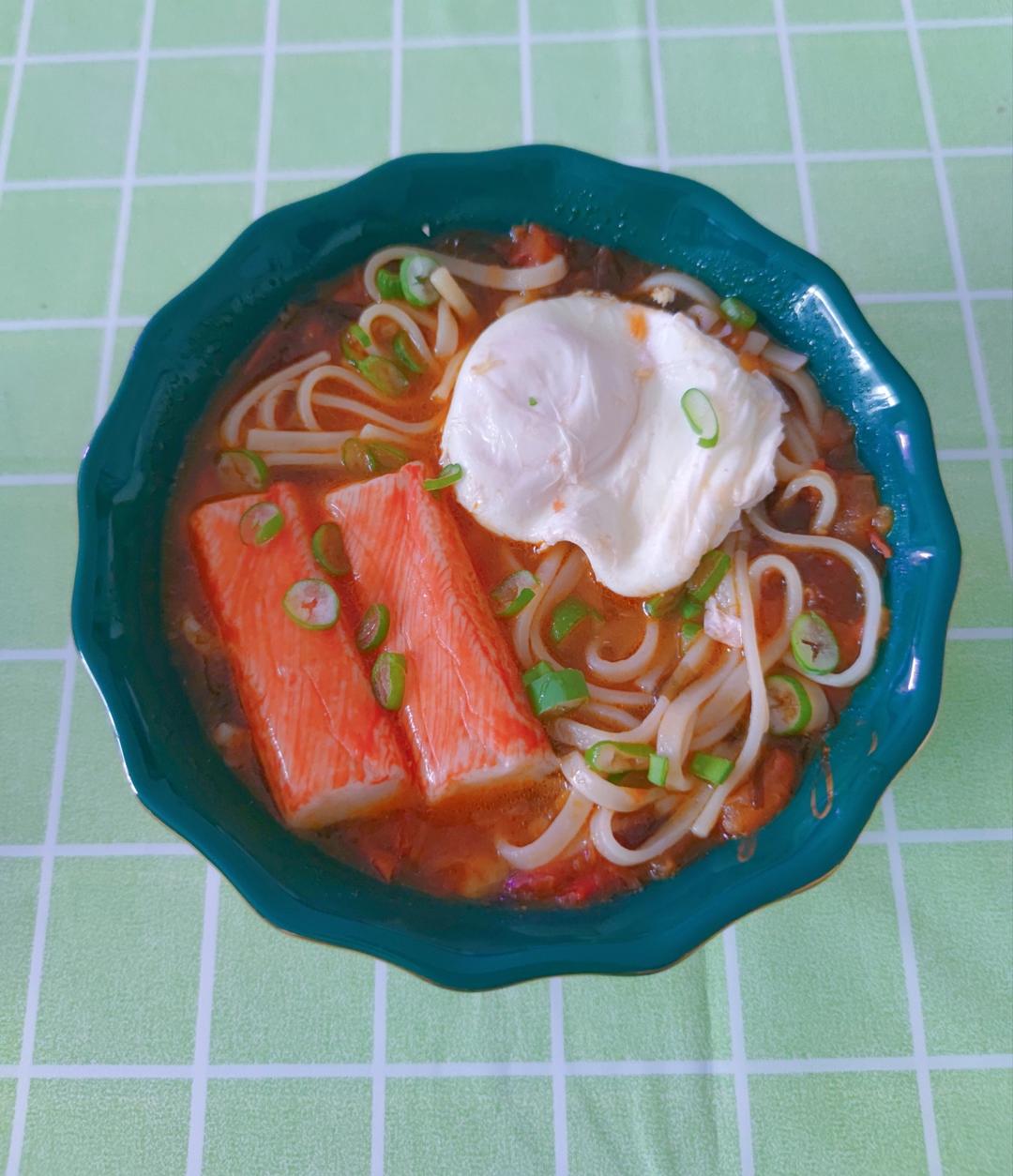 鸡蛋柿子汤面