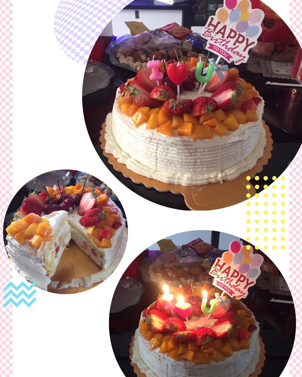 生日蛋糕（抹面裱花视频，新手必看）