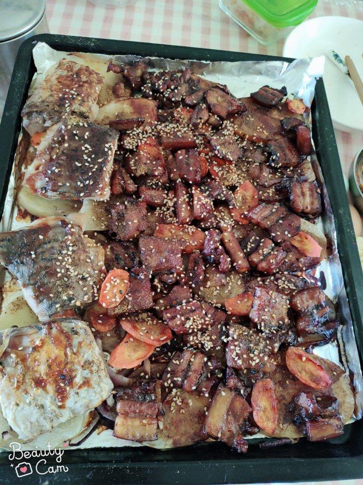 烤箱版土豆烤五花肉