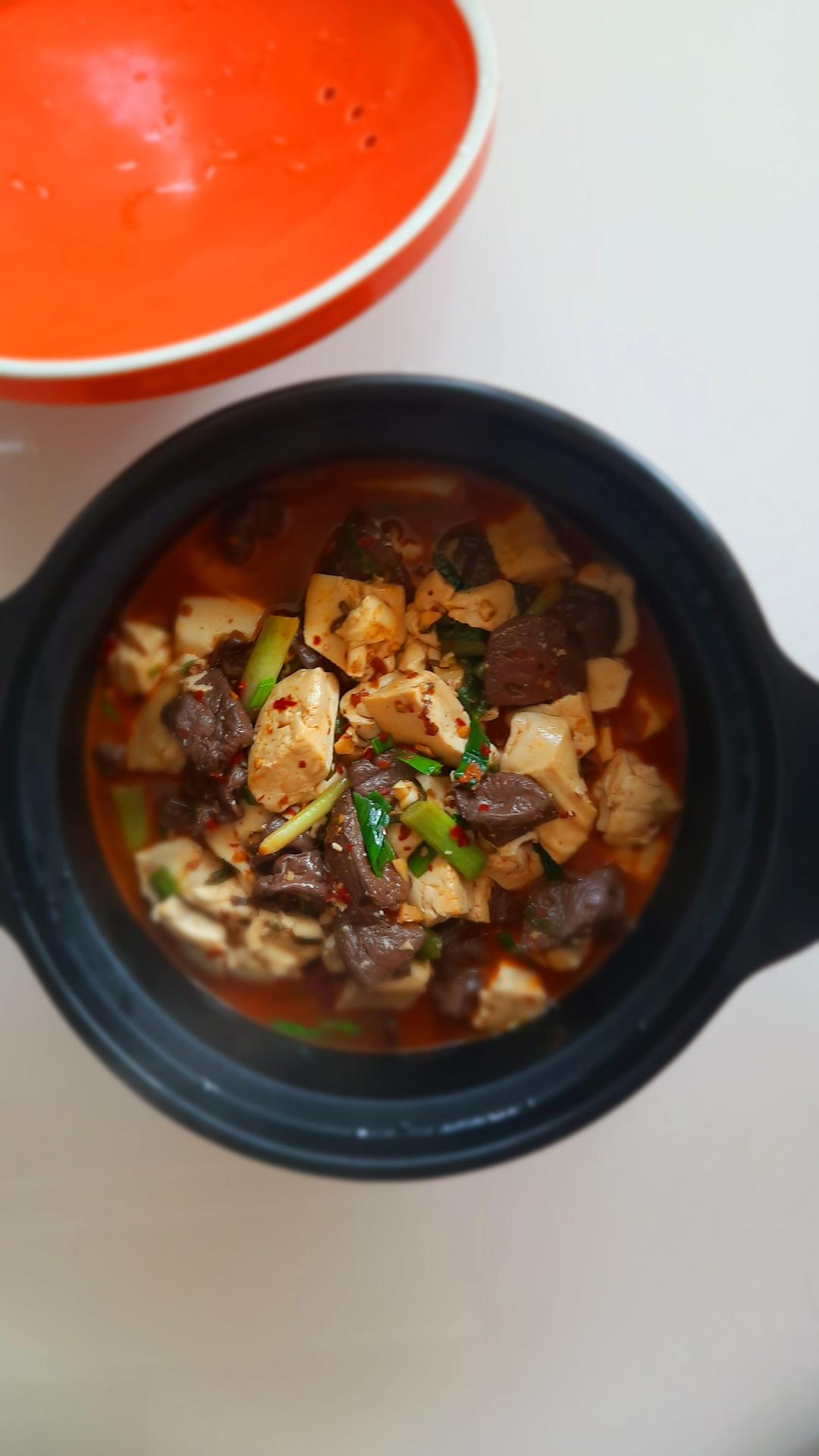 好吃的麻辣豆豉鸭血豆腐煲❤️👉的做法