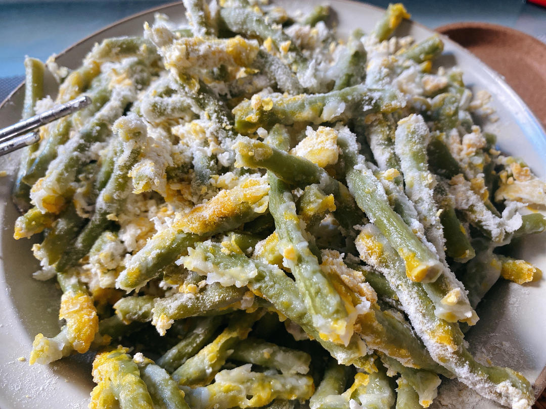超简易蒸豆角(酸辣味)