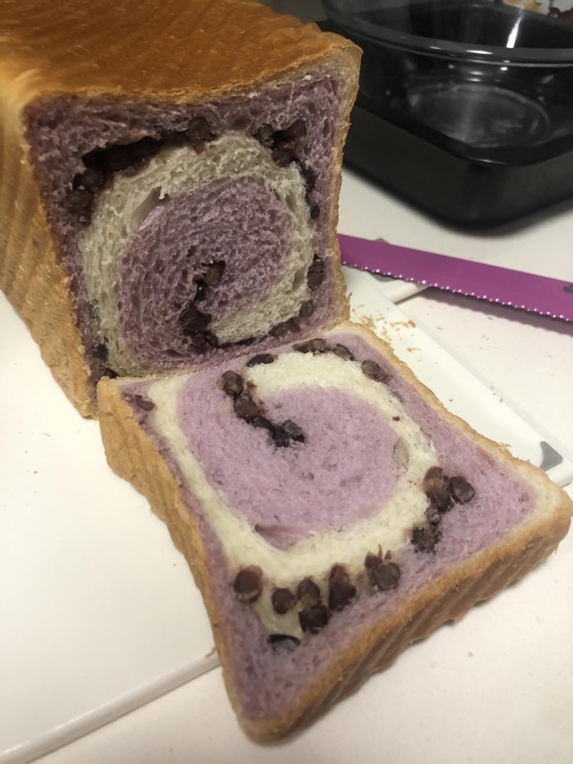 双色吐司-抹茶红豆/紫薯红豆