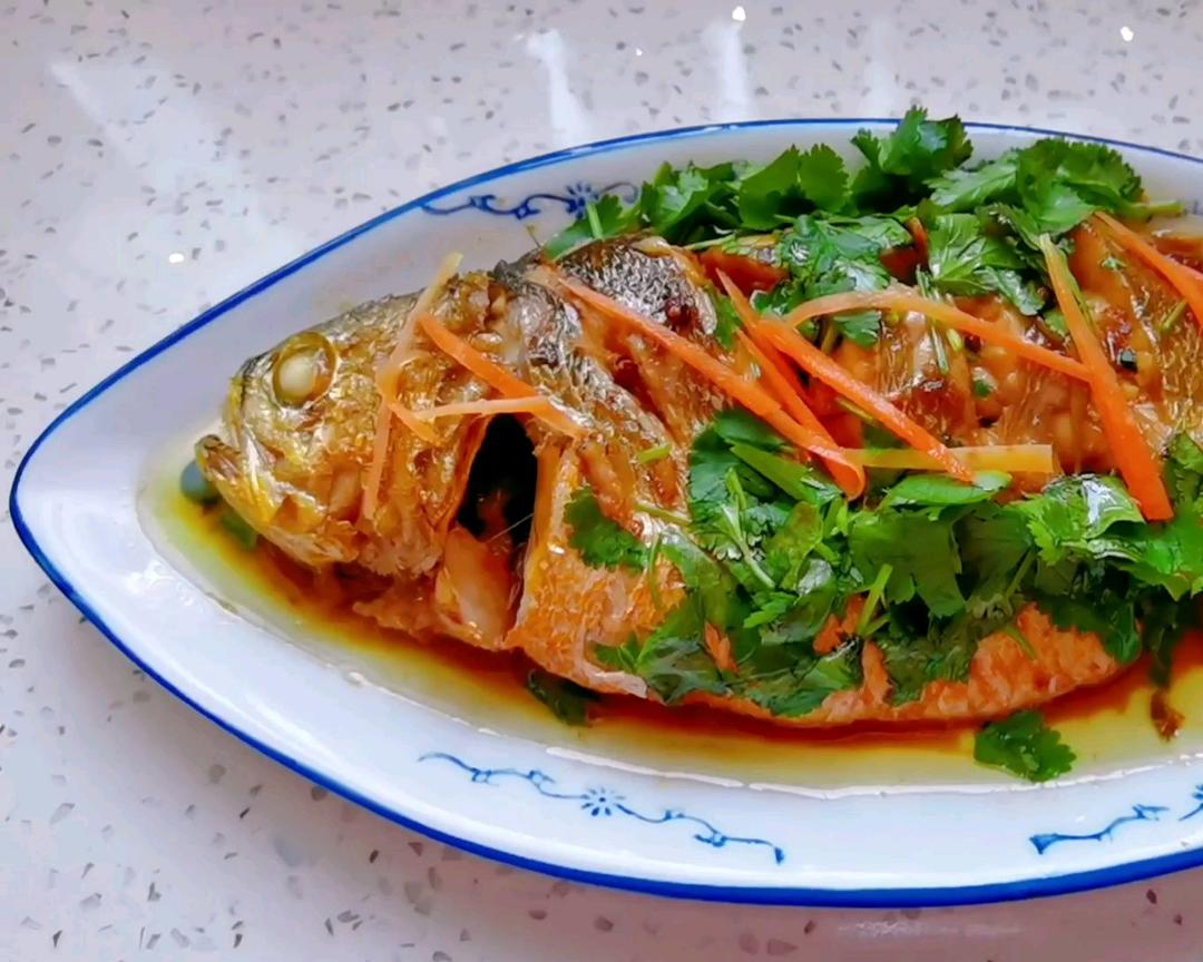 少油红烧黄花鱼