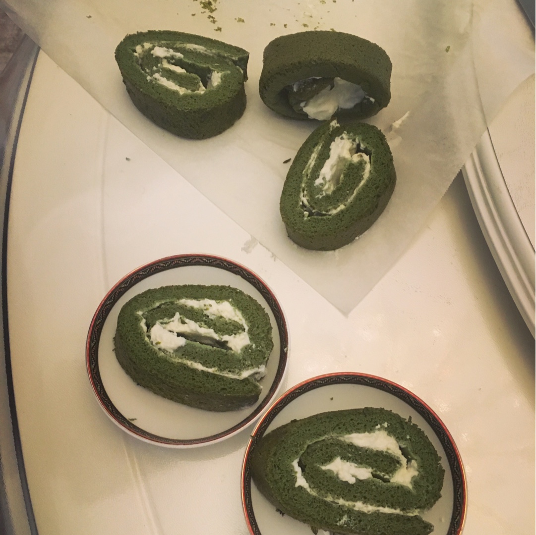 抹茶蜜豆蛋糕卷