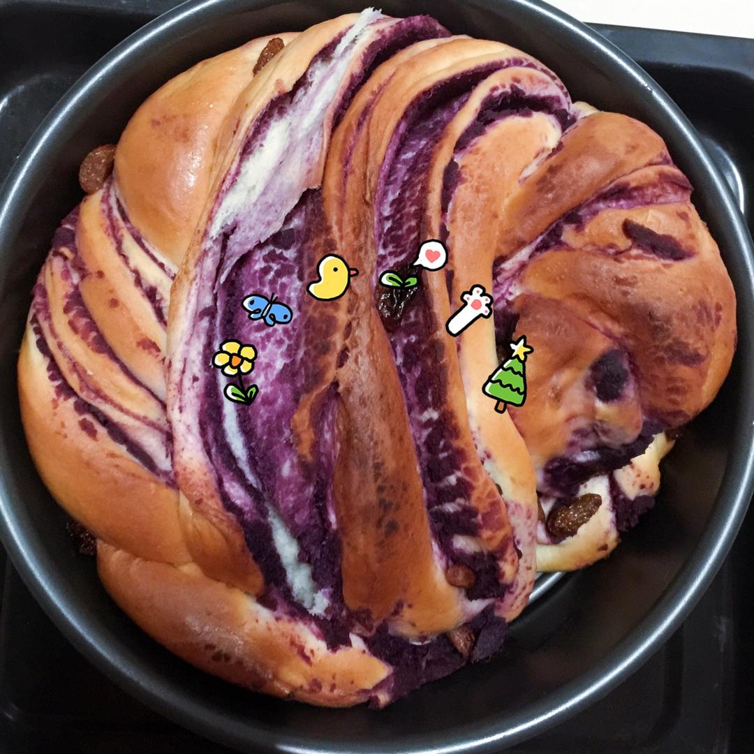 入门级不用揉出膜的手撕紫薯面包无黄油版