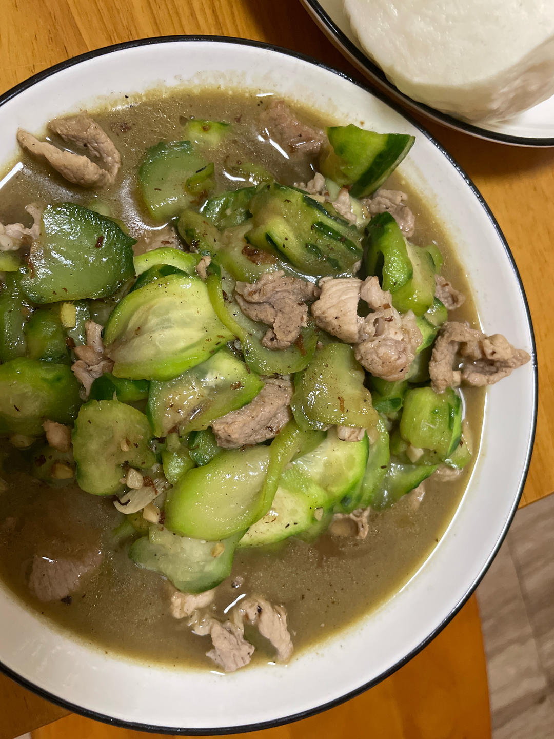 家常丝瓜炒肉