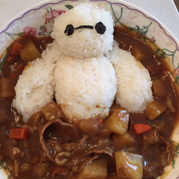 超能陆战队大白咖喱饭（大白泡澡）