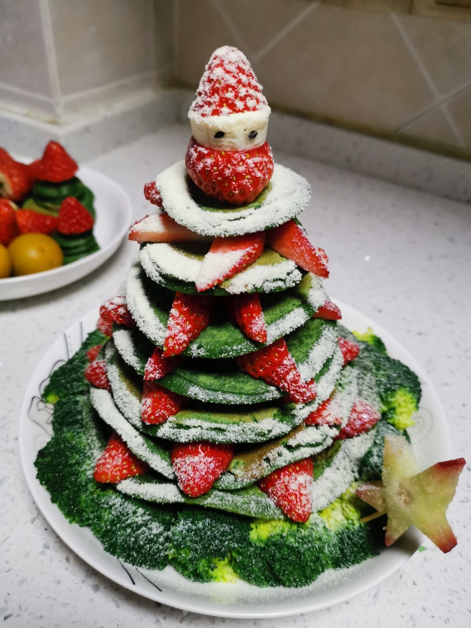 菠菜松饼圣诞树的做法