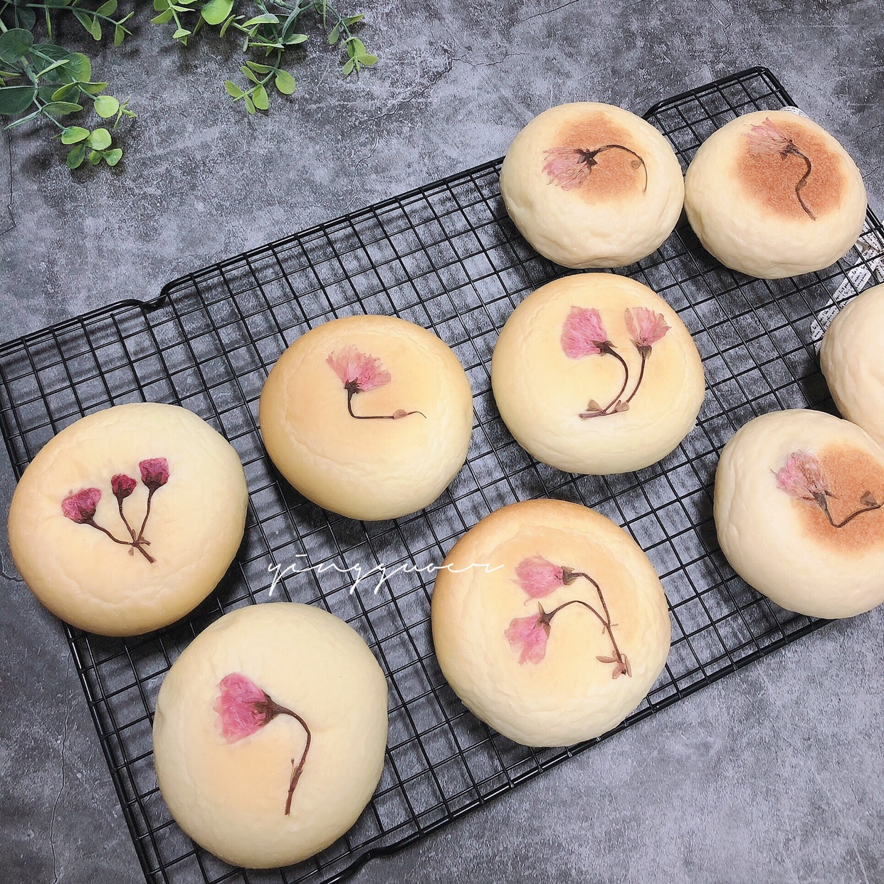 樱花🌸紫米豆沙面包的做法