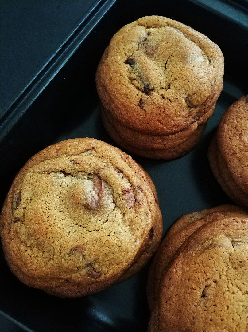 香草海盐巧克力大曲奇—冬天来一块真的超幸福哦