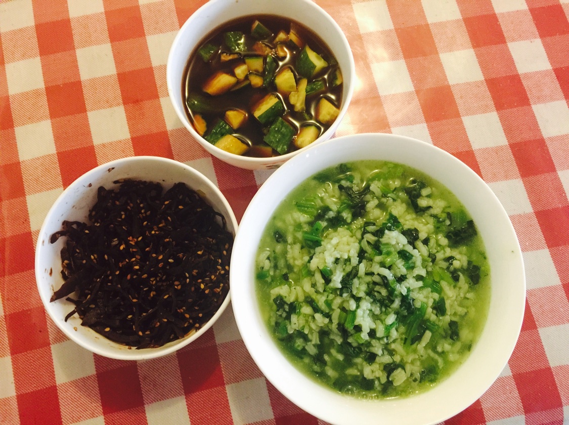 纯色菠菜粥