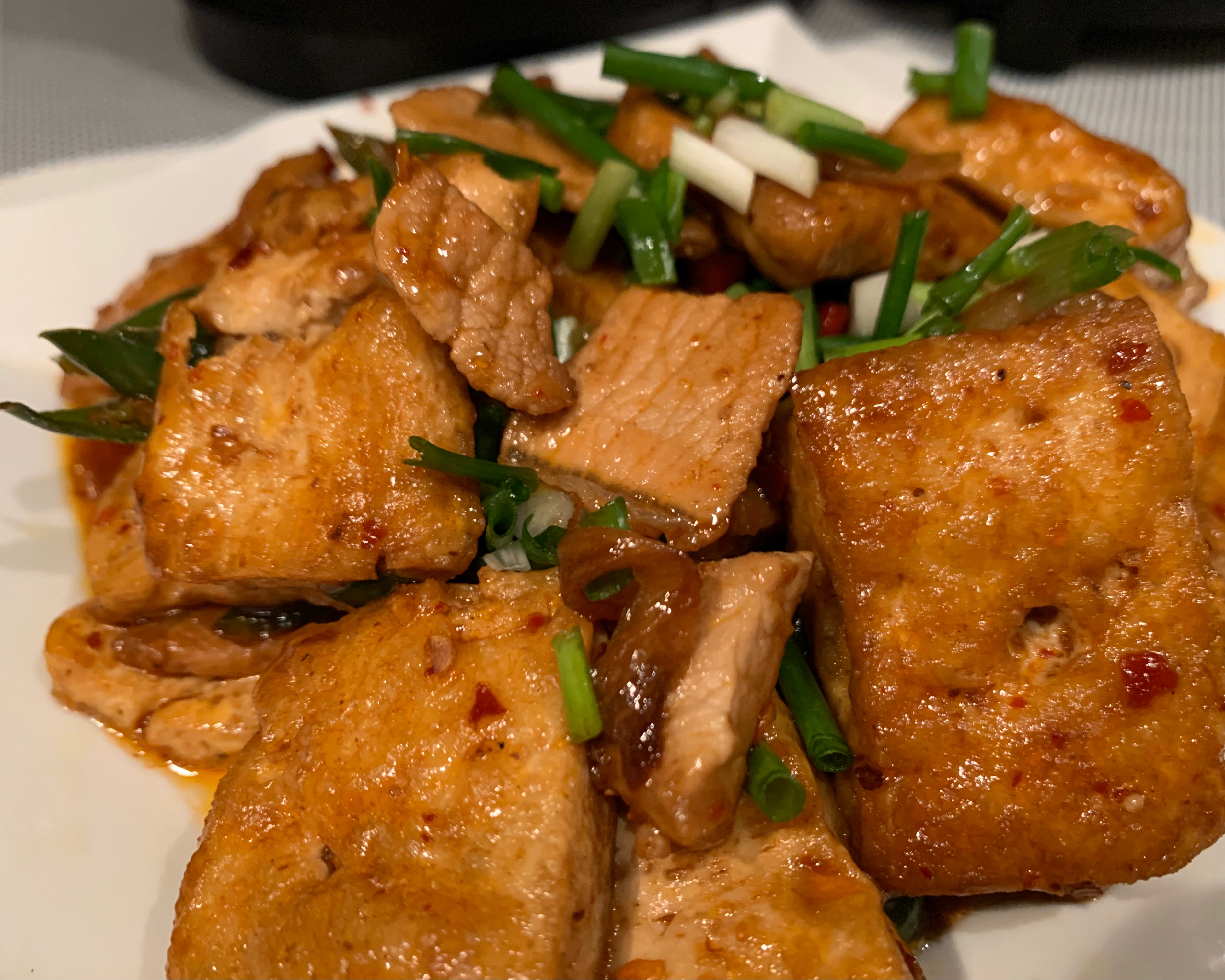 家常煎豆腐炒肉的做法